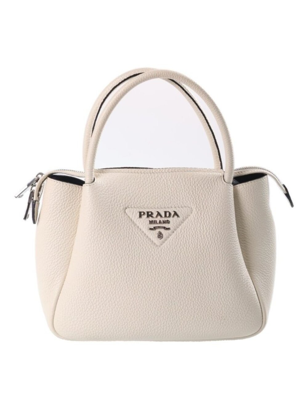 Prada Vitello Daino Handbag Ivory Leather